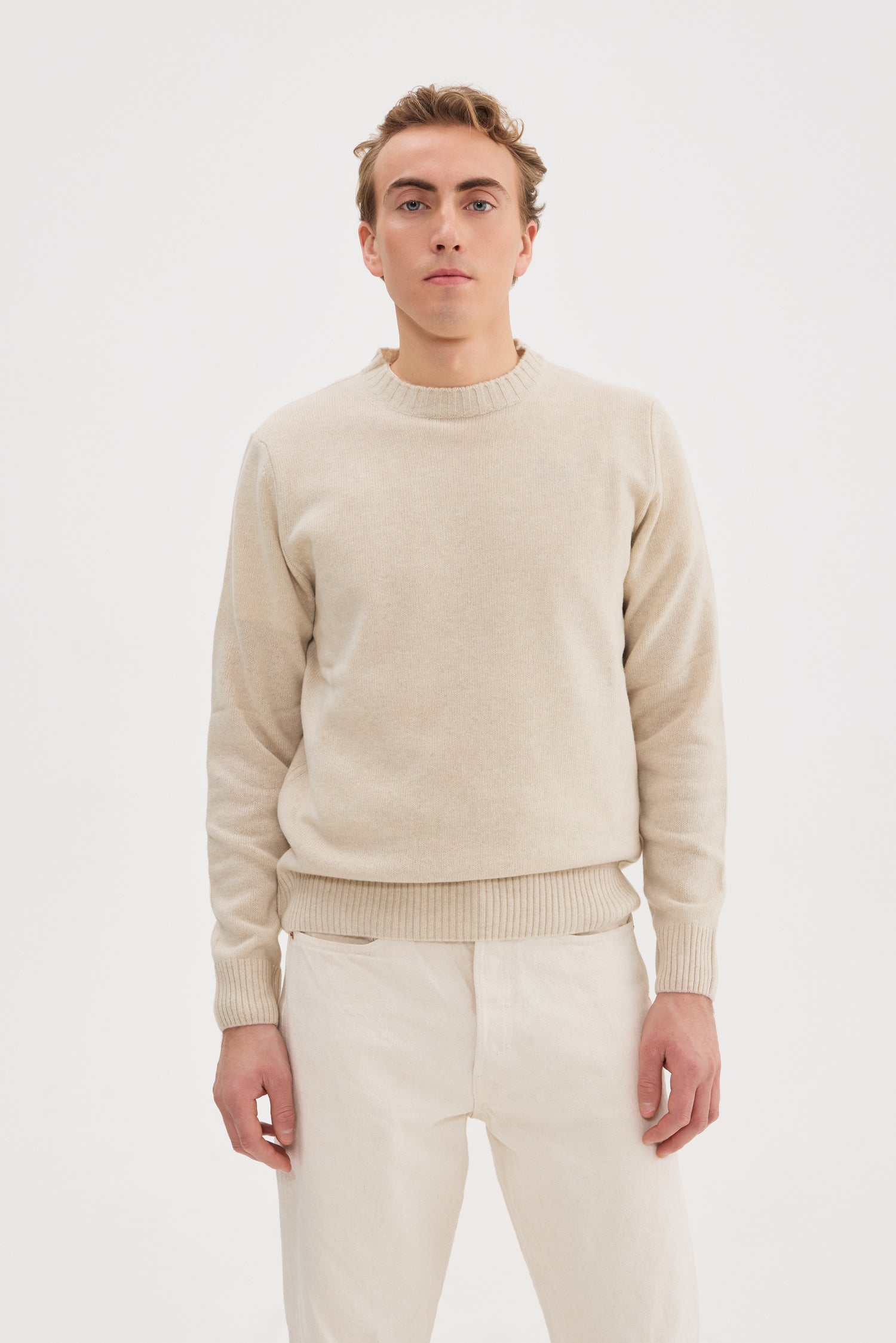 Heavy Wool Cashmere Crewneck