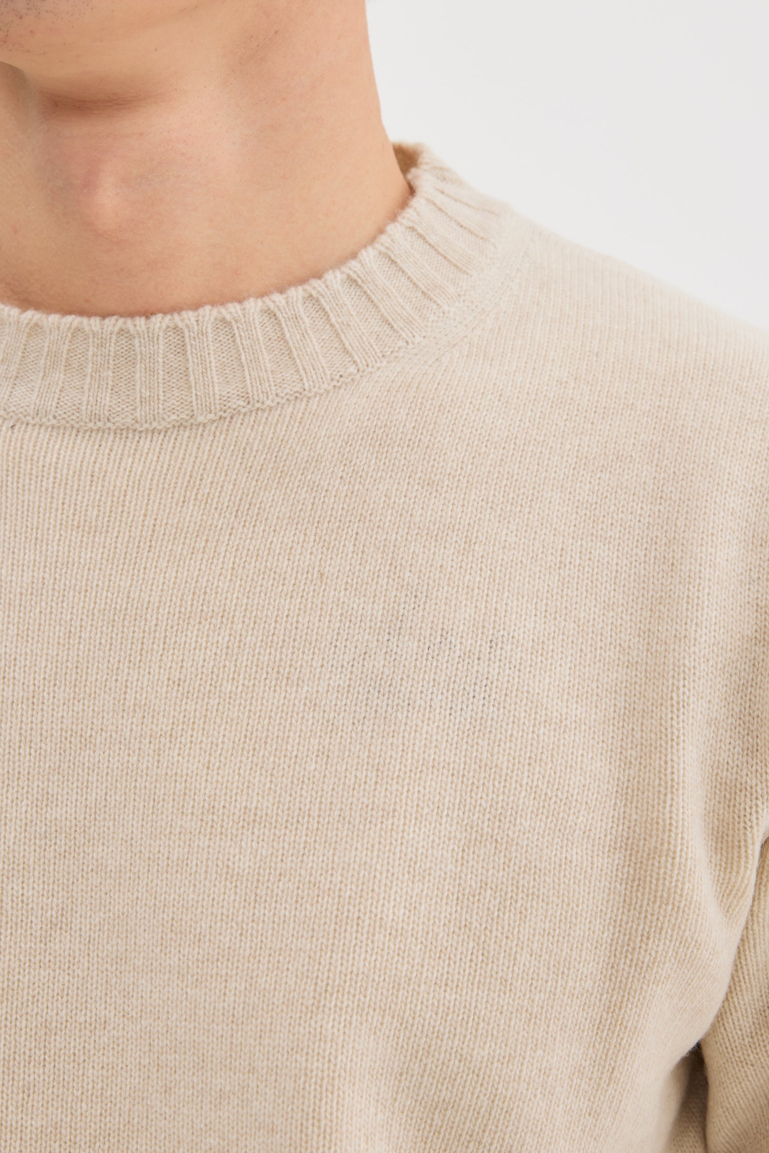 Heavy Wool Cashmere Crewneck