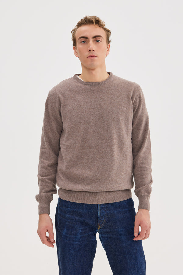 Light Wool Cashmere Crewneck Sweater