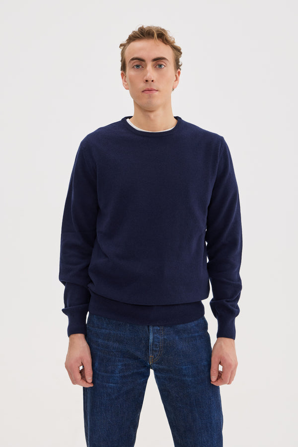 Light Wool Cashmere Crewneck Sweater