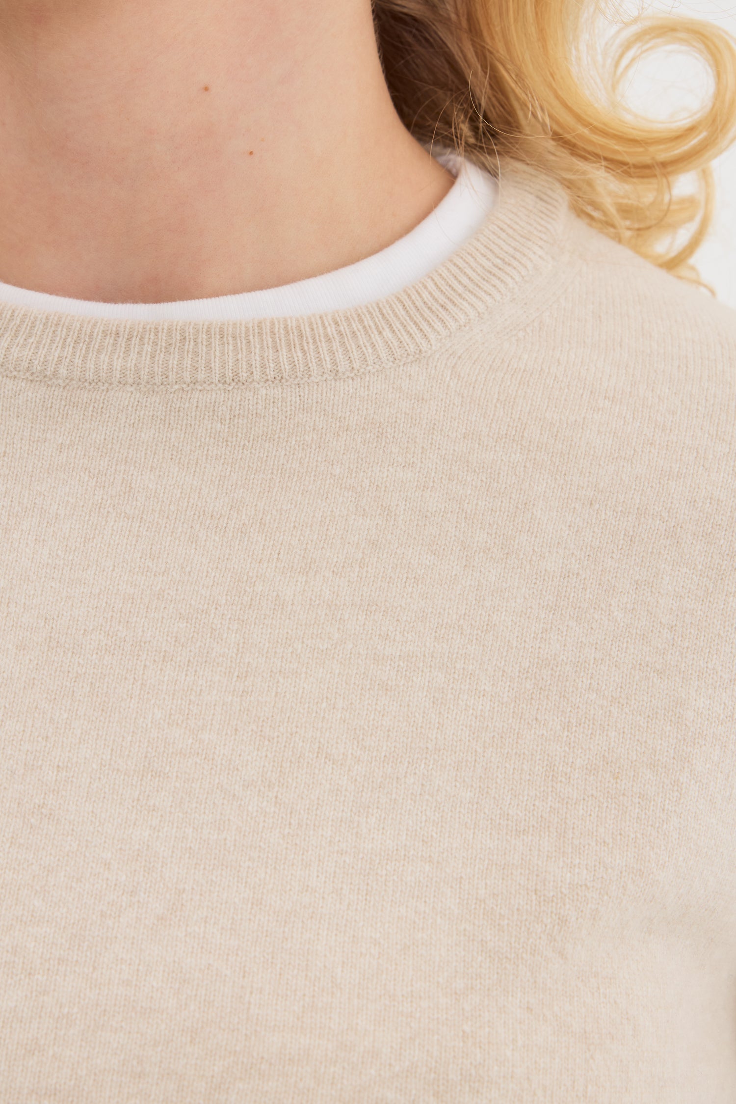 Light Wool Cashmere Crewneck