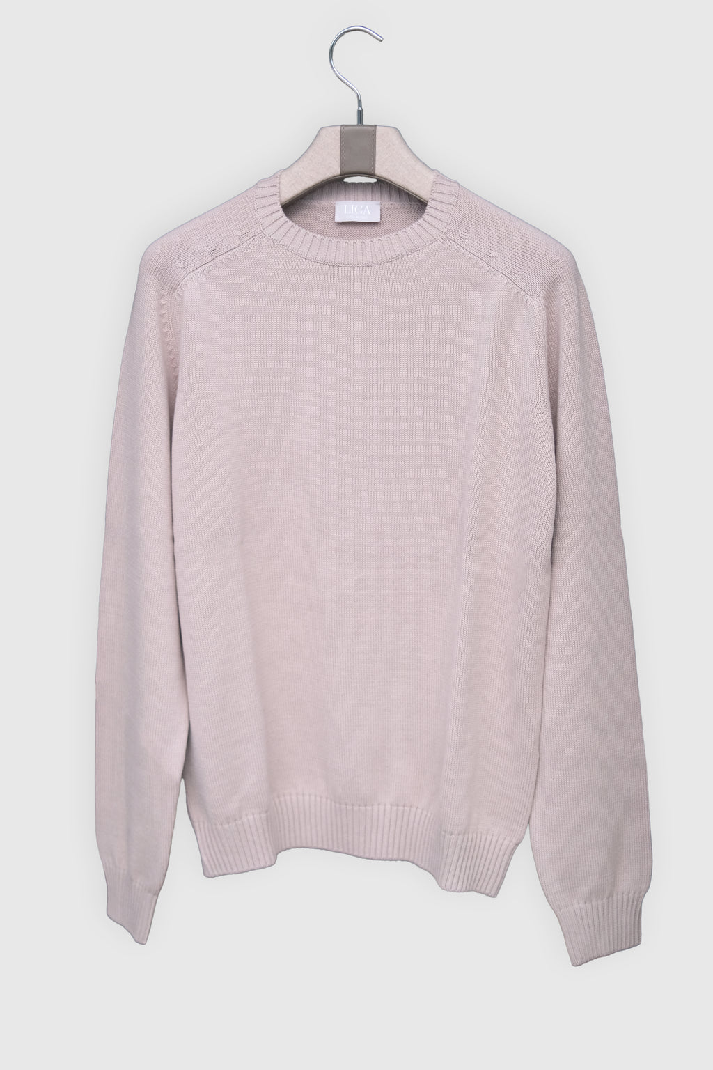 Knitted Cotton Crewneck Beige