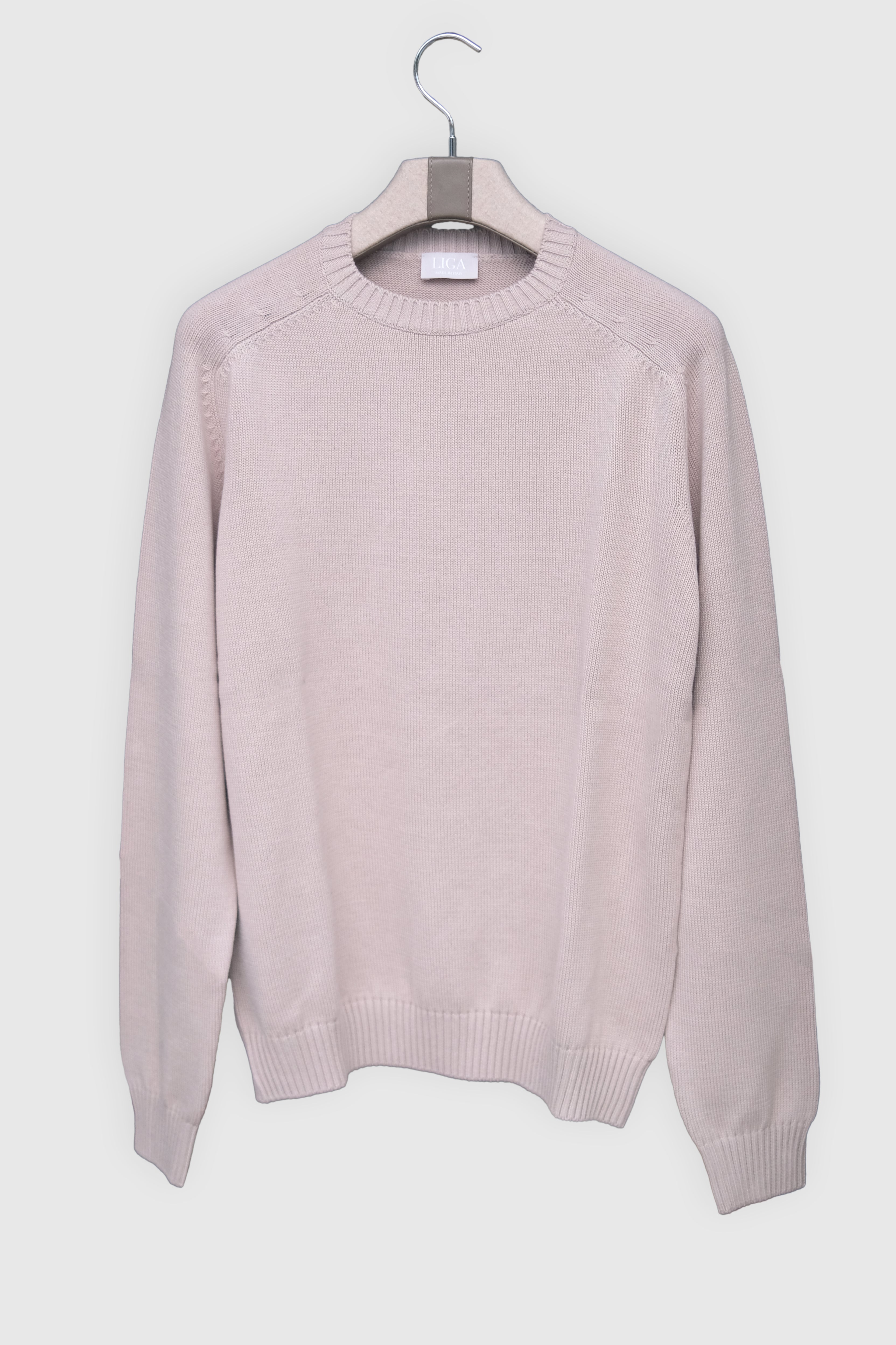 Knitted Cotton Crewneck Beige