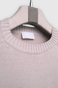 Knitted Cotton Crewneck Beige