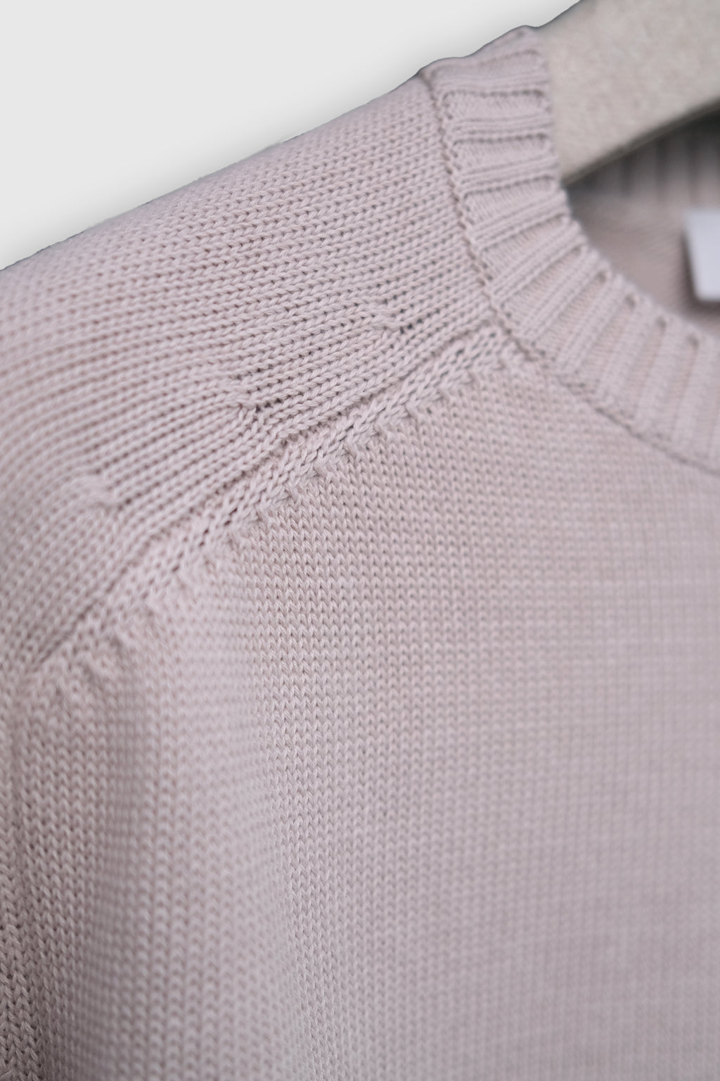 Knitted Cotton Crewneck Beige