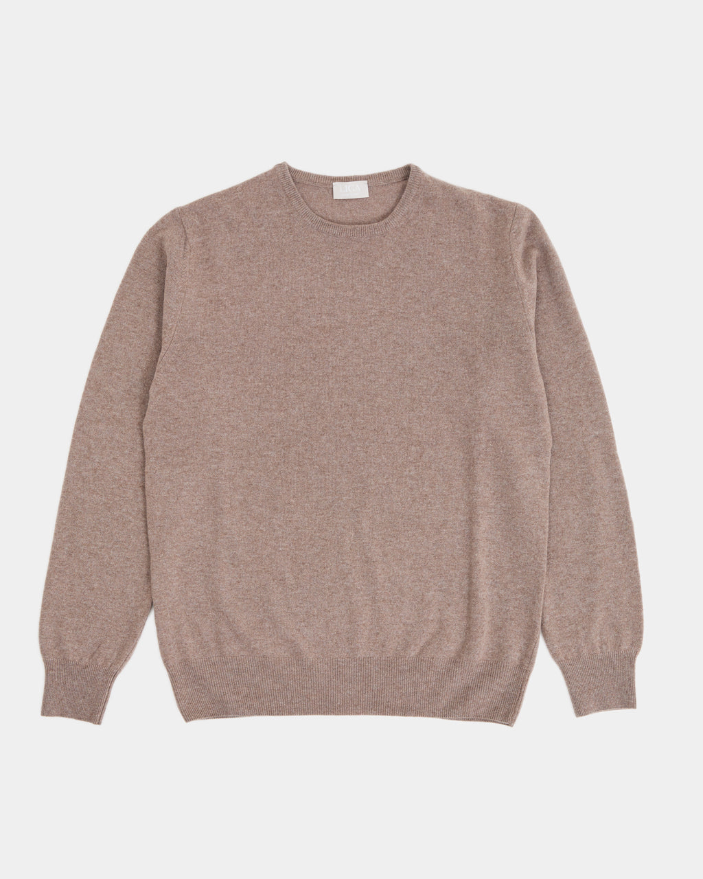 Brown sweater on a light gray background