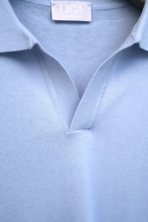 Cotton Polo Shirt Sky