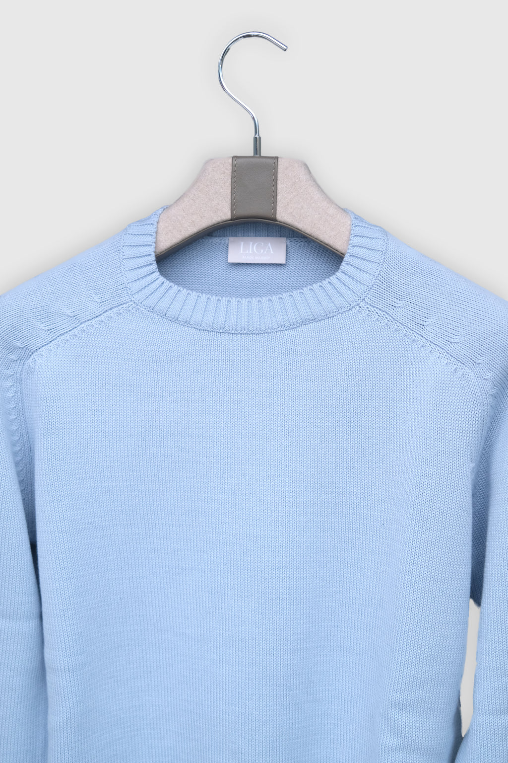 Knitted Cotton Crewneck Sky