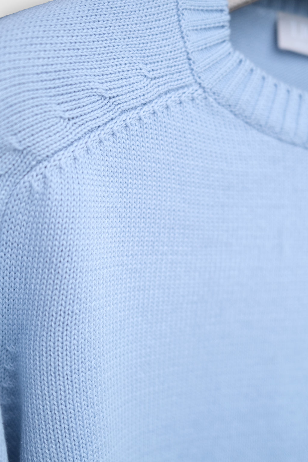 Knitted Cotton Crewneck Sky