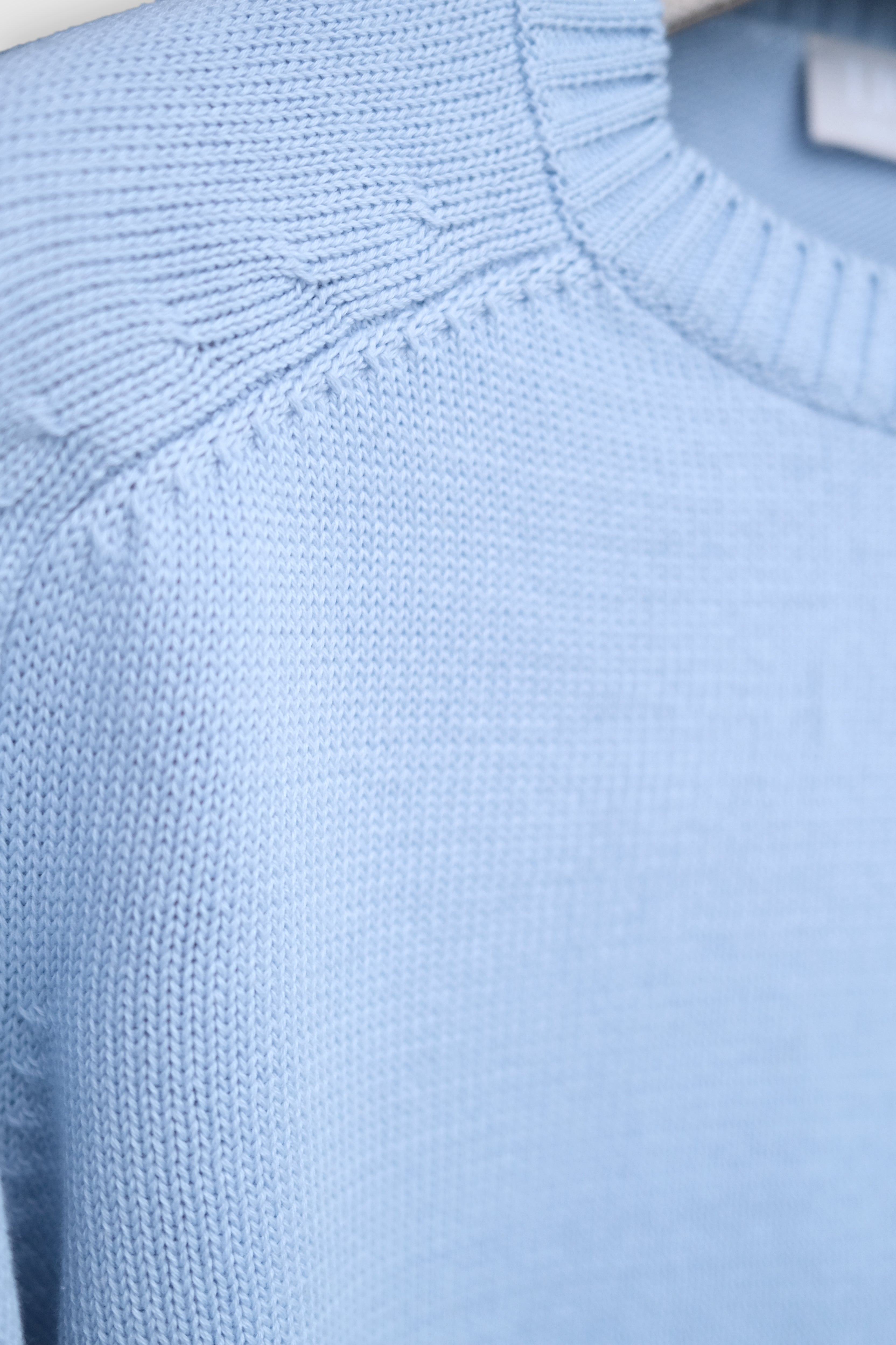 Knitted Cotton Crewneck Sky