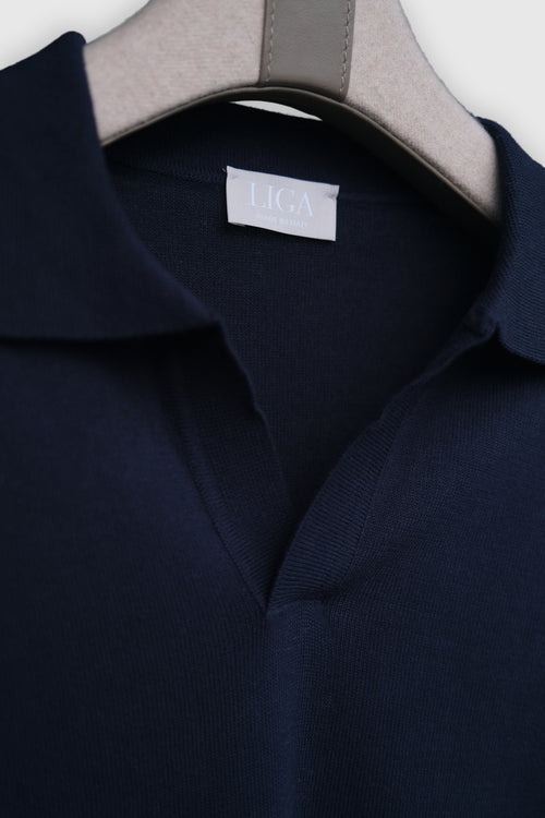 Cotton Polo Short Navy